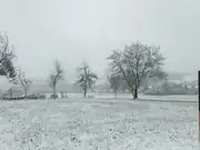first snow in Upper Austria county